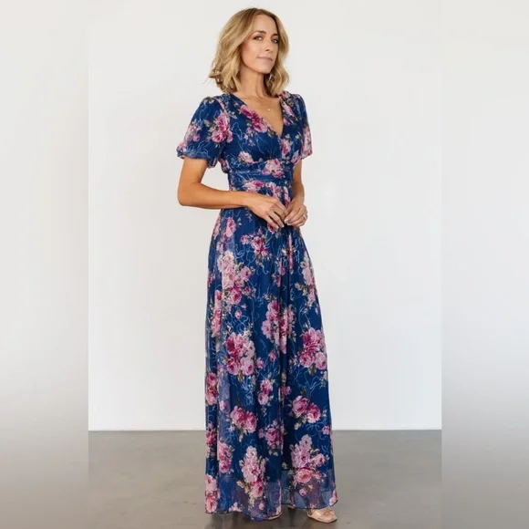 Baltic Born Blue Floral Maxi Dress - Picture 14 of 16